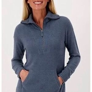Barefoot Dreams CozyChic Lite High Rib Half-Zip Tunic